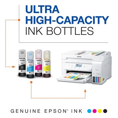 Epson T522 Black and Color Ink Bottles, Club Pack