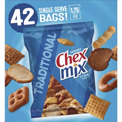 Chex Mix Traditional Savory Snack Mix, 1.75 Oz., 42 Pk.