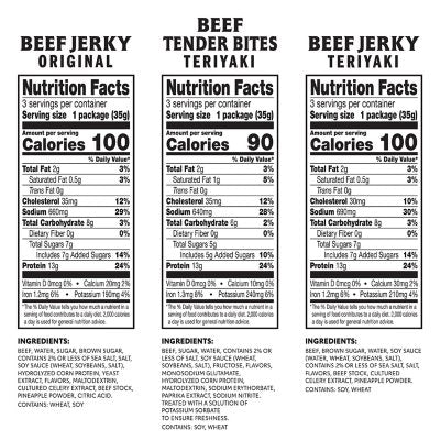 Jack Link's Beef Jerky, Variety Pack, 1.25 Oz., 9 Pk.