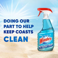 Windex Original Glass Cleaner, 1 Spray Bottle + 128 Fl. Oz. Refill