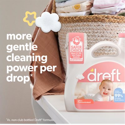 Dreft Baby Liquid Laundry Detergent, 125 Loads, 170 Fl. Oz.