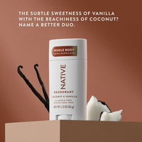 Native Whole Body Aluminum-Free Deodorant, Coconut & Vanilla, 2.3Oz., 3Pk.