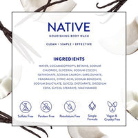 Native Nourishing Body Wash, Coconut & Vanilla, 36 Fl. Oz., 2 Pk.