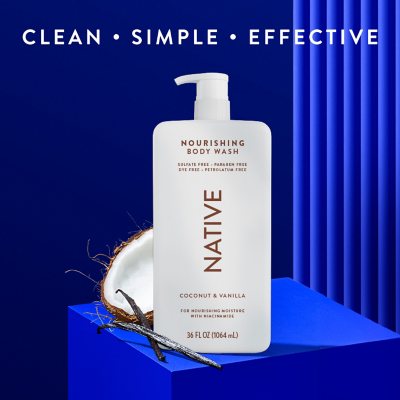 Native Nourishing Body Wash, Coconut & Vanilla, 36 Fl. Oz., 2 Pk.