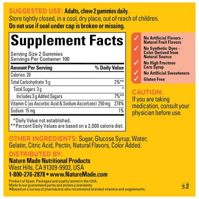Nature Made Vitamin C Adult Gummies, 200 Ct.