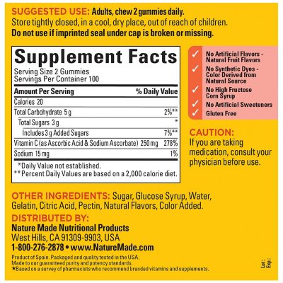 Nature Made Vitamin C Adult Gummies, 200 Ct.