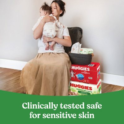 Huggies Natural Care Sensitive Baby Wipes, Fragrance Free, 17 Pk., 1088 Wipes
