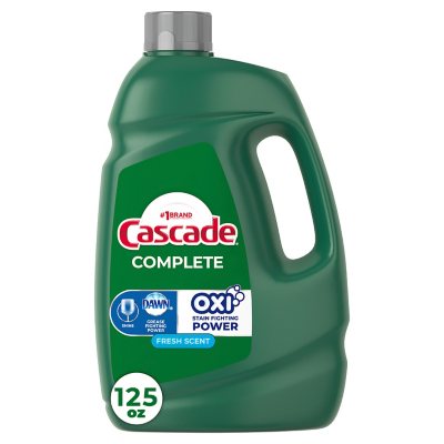 Cascade Complete Gel + Oxi Dishwasher Detergent, 125 Fl. Oz.