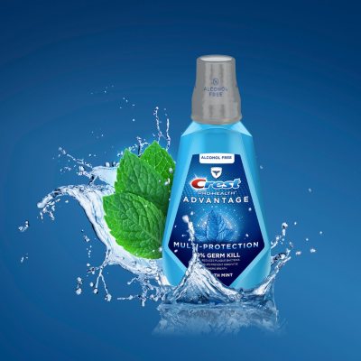 Crest Pro-Health Advantage Multi-Protection Mouthwash, Smooth Mint, 33.8 Fl. Oz., 3 Pk.
