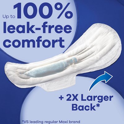 Always Maxi Extra Heavy Overnight Pads with Flex-Wings, Unscented, Size 5, 54 Ct.