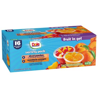 Dole Fruit Bowls in Gel Variety Pack 4.3 Oz., 16 Pk.
