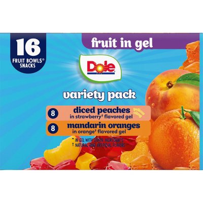 Dole Fruit Bowls in Gel Variety Pack 4.3 Oz., 16 Pk.
