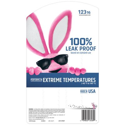 Energizer 123 Lithium 3V Photo Batteries, 16 Pk.