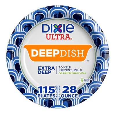 Dixie Ultra Extra Deep Dish Paper Plates 28 Oz., 115 Ct.