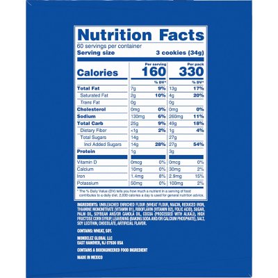 OREO Chocolate Sandwich Cookies, 2.4 Oz., 30 Pk.