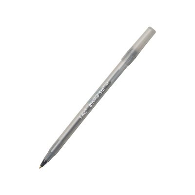 BIC round Stic Xtra Life, Medium Point, 96 Ct., Black