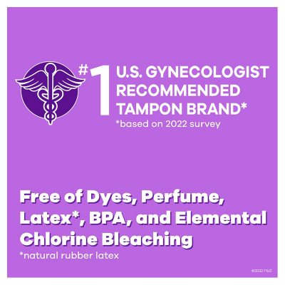 Tampax Radiant Tampons Trio Pack, Unscented, 77 Ct.