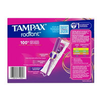 Tampax Radiant Tampons Trio Pack, Unscented, 77 Ct.