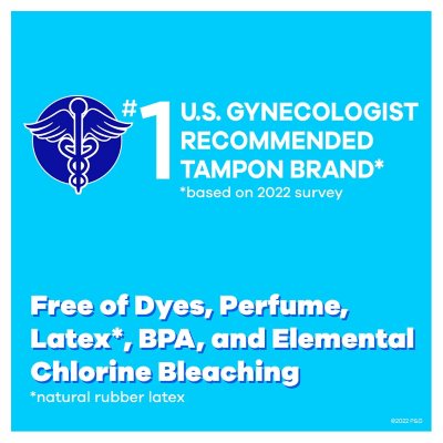 Tampax Pearl Tampons Trio Pack, Unscented, 86 Ct.