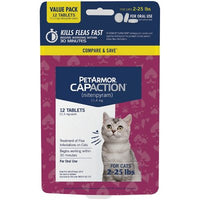 Petarmor Capaction Oral Flea Treatment for Cats, 2-25 Lbs., 12 Tabs