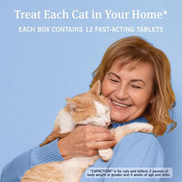 Petarmor Capaction Oral Flea Treatment for Cats, 2-25 Lbs., 12 Tabs