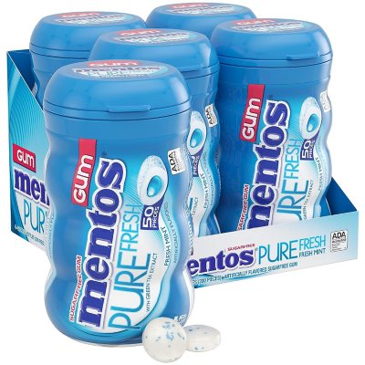 Mentos Pure Fresh Mint, Sugar-Free Chewing Gum, 50 Pcs., 4 Pk.