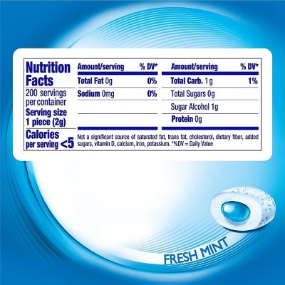 Mentos Pure Fresh Mint, Sugar-Free Chewing Gum, 50 Pcs., 4 Pk.