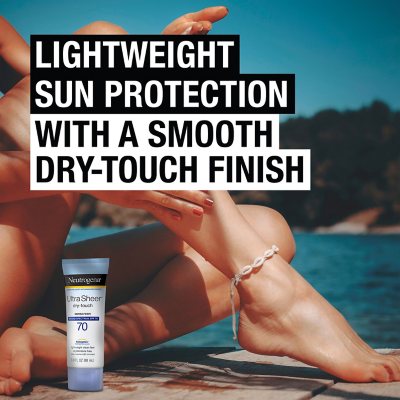 Neutrogena Ultra Sheer Dry-Touch Sunscreen Lotion, SPF 70, 9 Oz., 3 Pk.