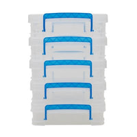Super Stacker, Document Boxes, Clear, 5 Pack