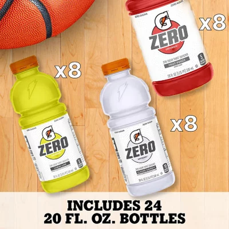 Gatorade Zero Thirst Quencher Variety Pack 20 Fl. Oz., 24 Pk.