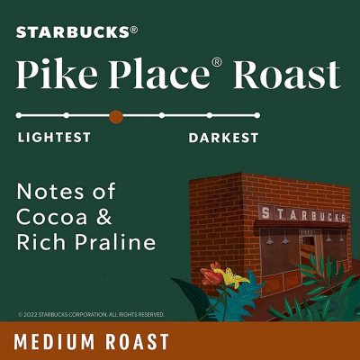 Starbucks Pike Place Medium Roast Ground Coffee, 40 Oz.