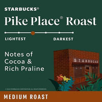 Starbucks Pike Place Medium Roast Ground Coffee, 40 Oz.