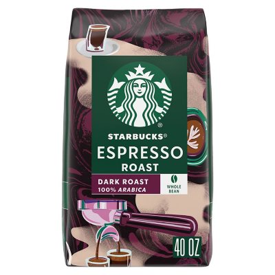 Starbucks Whole Bean Coffee, Espresso Roast Dark, 40 Oz.