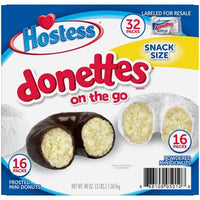 Hostess Donettes Variety Pack Donuts, Snack Size, 1.5 Oz., 32 Pk.