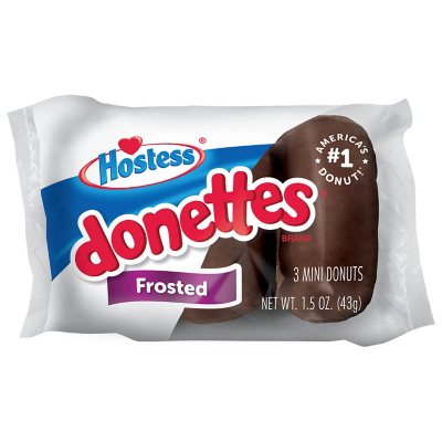 Hostess Donettes Variety Pack Donuts, Snack Size, 1.5 Oz., 32 Pk.
