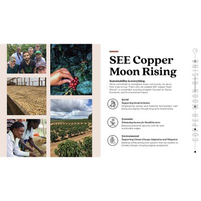 Copper Moon World Medium Roast Ground Coffee, Hawaiian Hazelnut, 40 Oz.