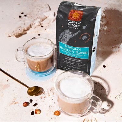 Copper Moon World Medium Roast Ground Coffee, Hawaiian Hazelnut, 40 Oz.