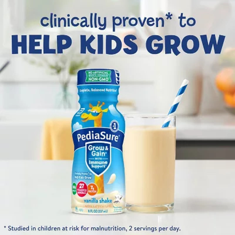 Pediasure Grow and Gain Nutrition Shake for Kids, Vanilla 8 Fl. Oz., 24 Pk.
