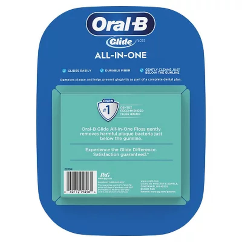 Oral-B Glide All-In-One Mint Flavor Dental Floss, 44 M, 6 Pk.