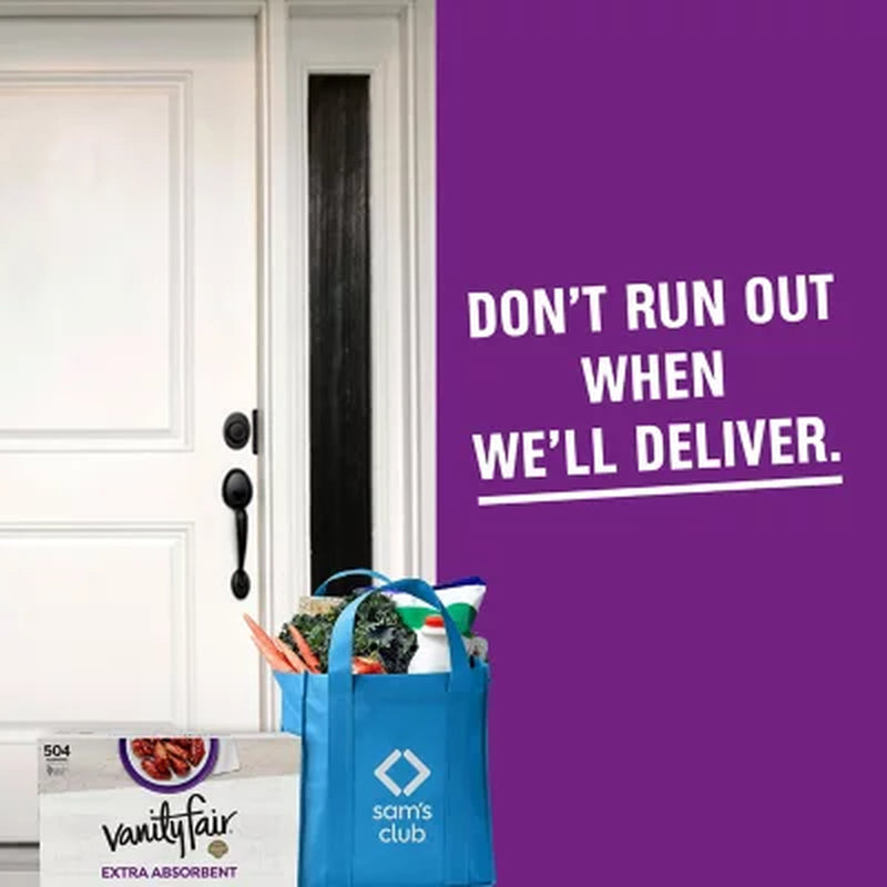 Vanity Fair Extra Absorbent 2-Ply White Paper Napkins, 6 Pk., 504 Ct.