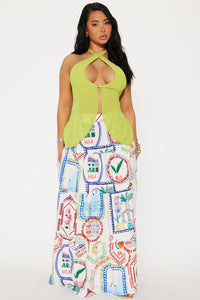 Fashion Nova Take Me Away Tiered Maxi Skirt - Multi Color