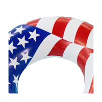 Swimline 36 Inch Inflatable American Flag Swimming Pool Tube Float (6 Pack)