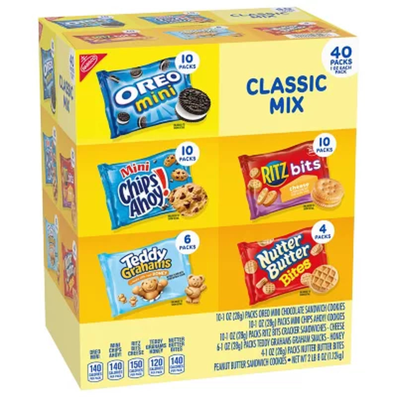Nabisco Classic Mix Cookie & Cracker, Variety Pack, 40 Pk.