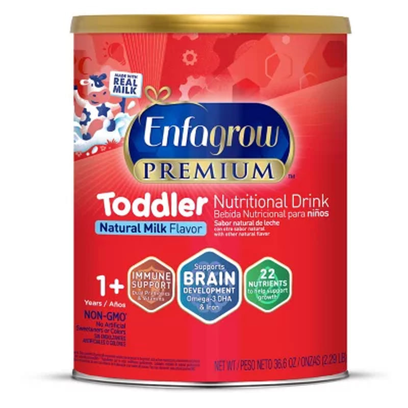 Enfagrow Premium Toddler Nutritional Drink, Milk-Flavored, 36.6 Oz.