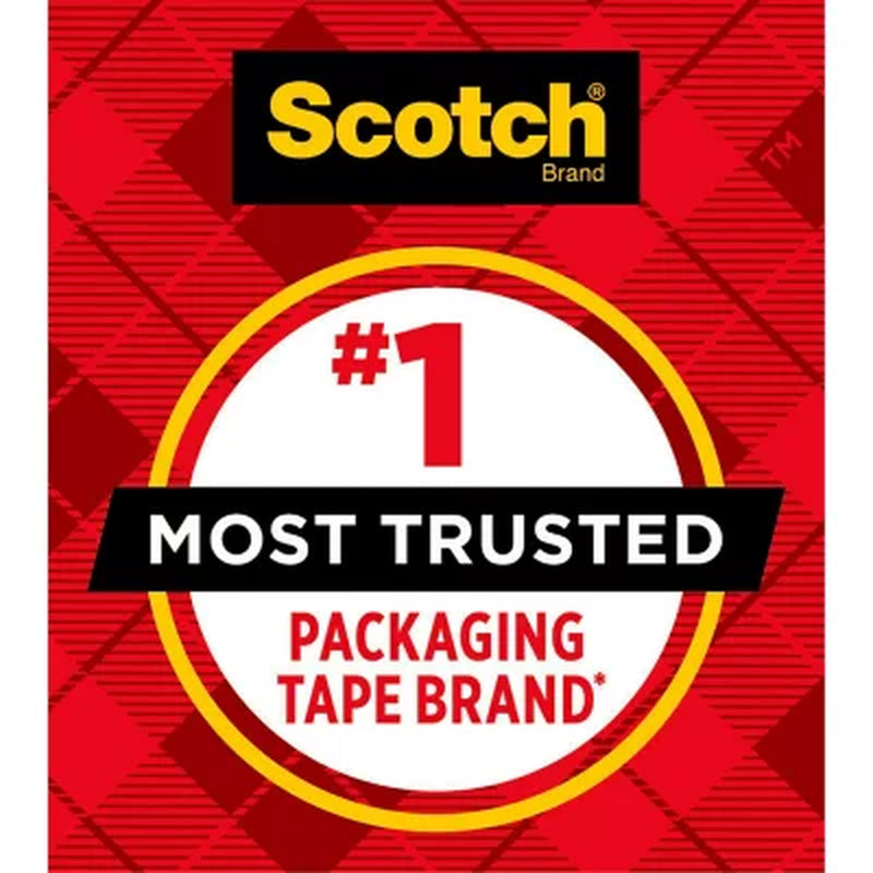 Scotch Heavy Duty Shipping Packaging Tape Dispensers, 1.88" X 27.7 Yd, 6 Pack