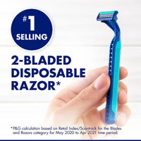 Gillette Sensor2 plus Lubrastrip Pivoting Head Disposable Razors, 52 Ct.