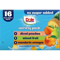 Dole No Sugar Added Mixed Fruit Variety Pack, 4 Oz., 16 Pk.