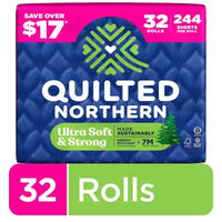 Quilted Northern Ultra Soft & Strong 2-Ply Toilet Paper 32 Rolls, 244 Sheets/Roll