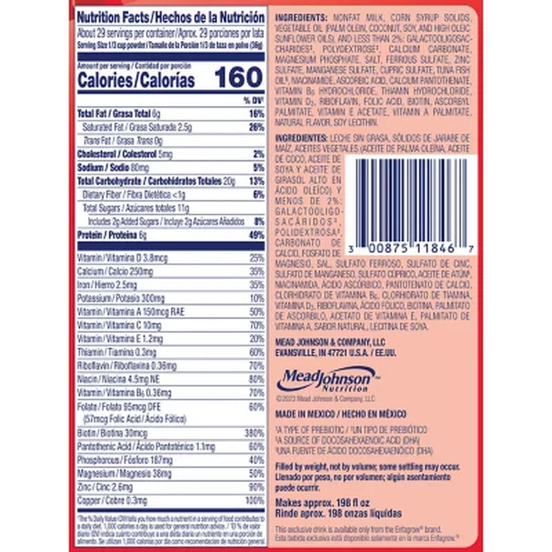 Enfagrow Premium Toddler Nutritional Drink, Milk-Flavored, 36.6 Oz.