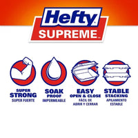 Hefty Supreme Foam Hinged Lid Container, 1-Compartment, 125 Ct.